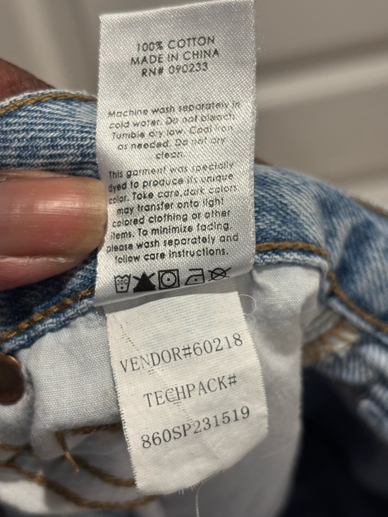 PacSun High Rise Straight Distressed Ripped Knees Cotton Jeans size 25 - Picture 11 of 16